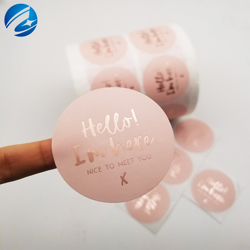 Round Laminated Paper Sticker Printing