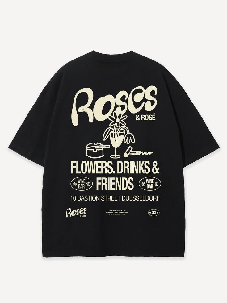 Roses Black Graphic T-Shirt