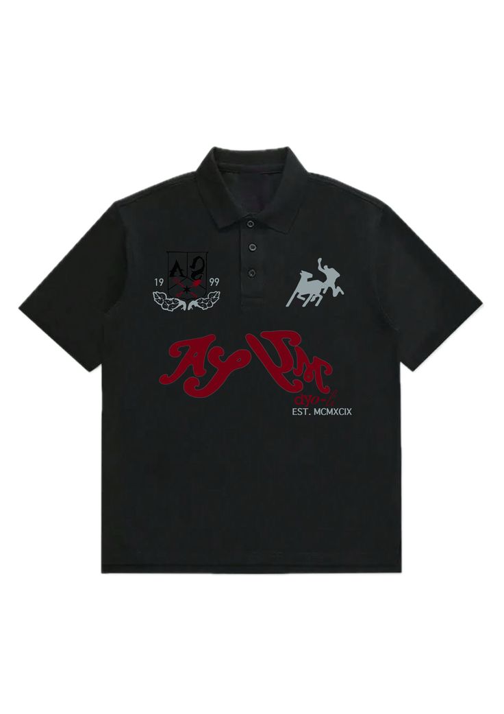 Printed Graphic Polo Shirt