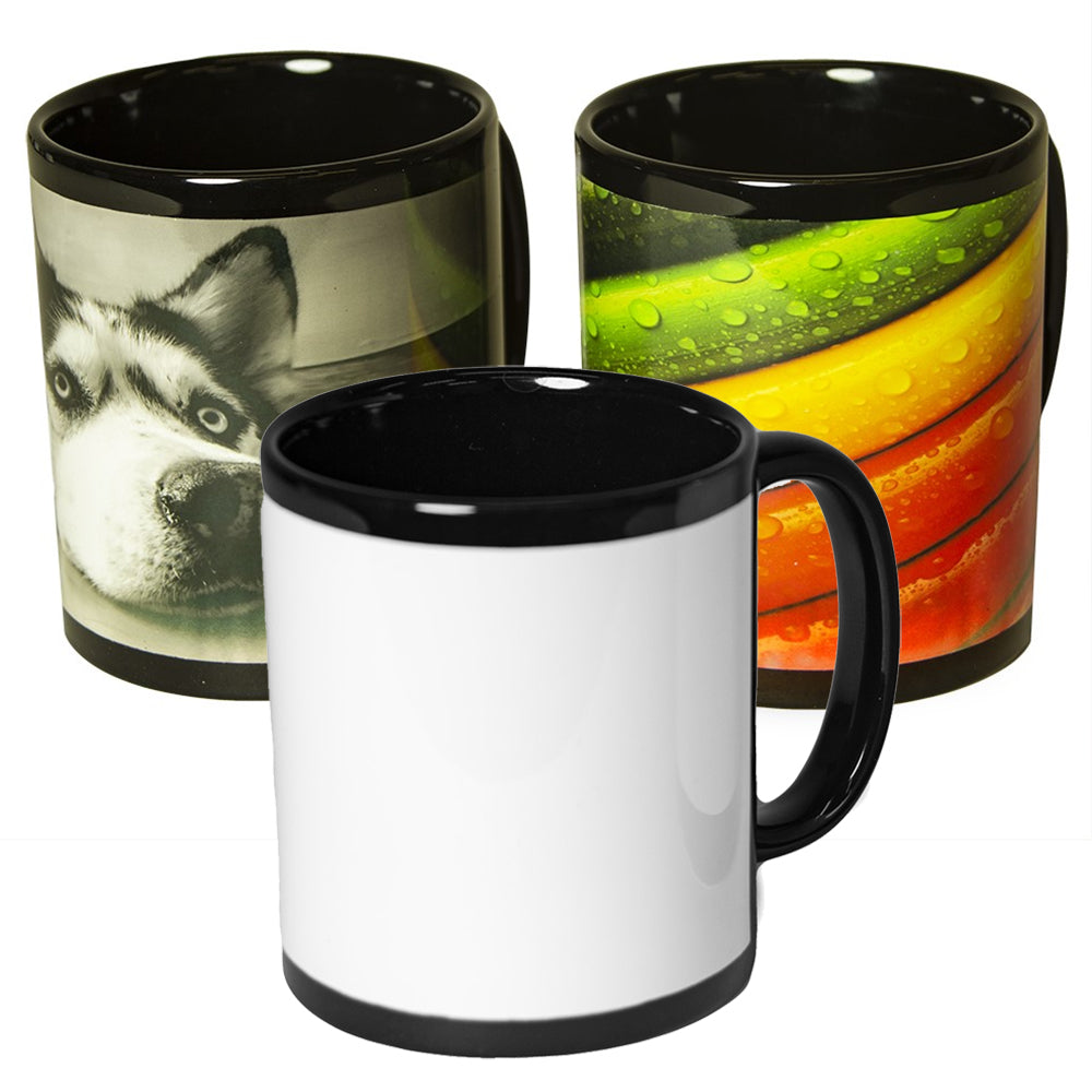 Black Ceramic Mug With Printing