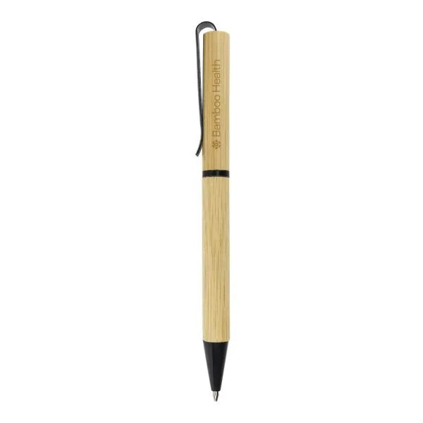 Bamboo Ball Pens, Twist Action, Blue Color Ink