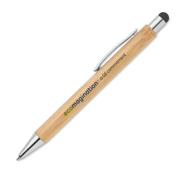 Bamboo Pens with Stylus & Blue Color Ink