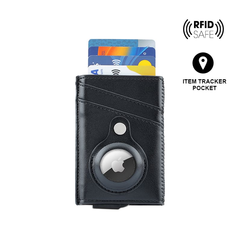 TROMSI - Santhome® PU Card Holder with Santhome Tag Pocket - Black