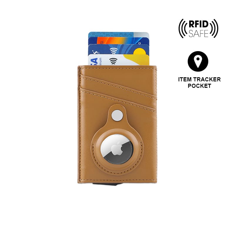 TROMSI - Santhome® PU Card Holder with Santhome Tag Pocket - Tan