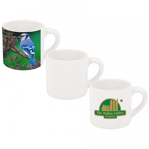 White Mug With Printing 7cmx 7cm