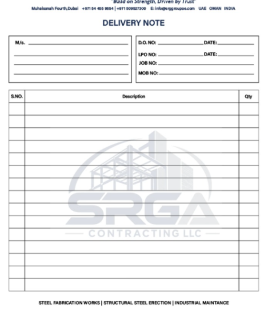 Delivery Note Printing