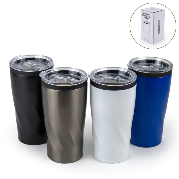 580ml Double Wall Stainless Steel Tumbler with PP Interior