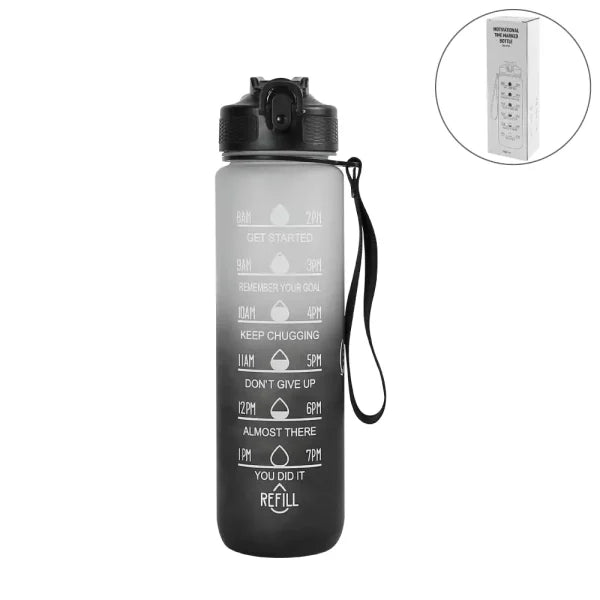 1000ml Motivational Time Marked Water Bottle