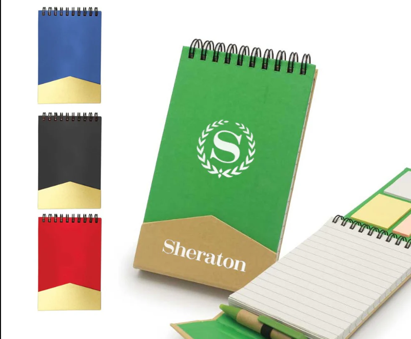 Promotional Recycled Notepad with Pen and Magnetic Flap