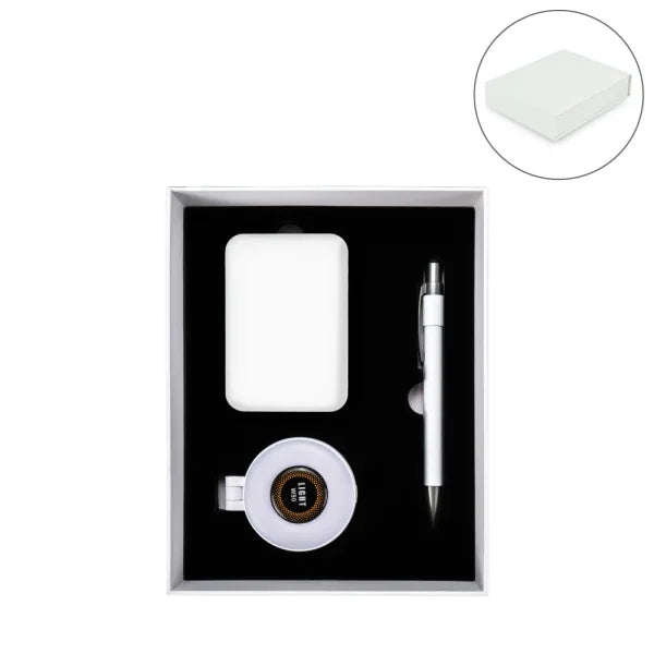 Technology Items Gift Set in White Magnetic Closure Gift Box