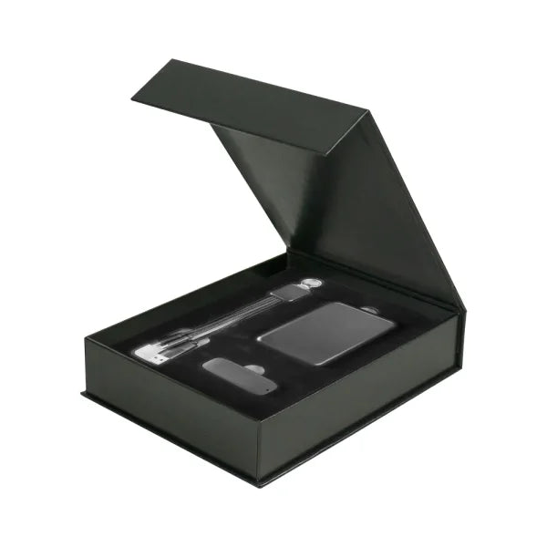 Premium Corporate Tech Gifts in Black Magnetic Closure Gift Box