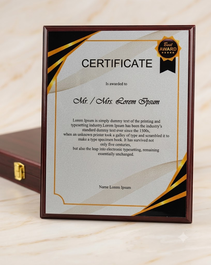 Wooden Award Plaque