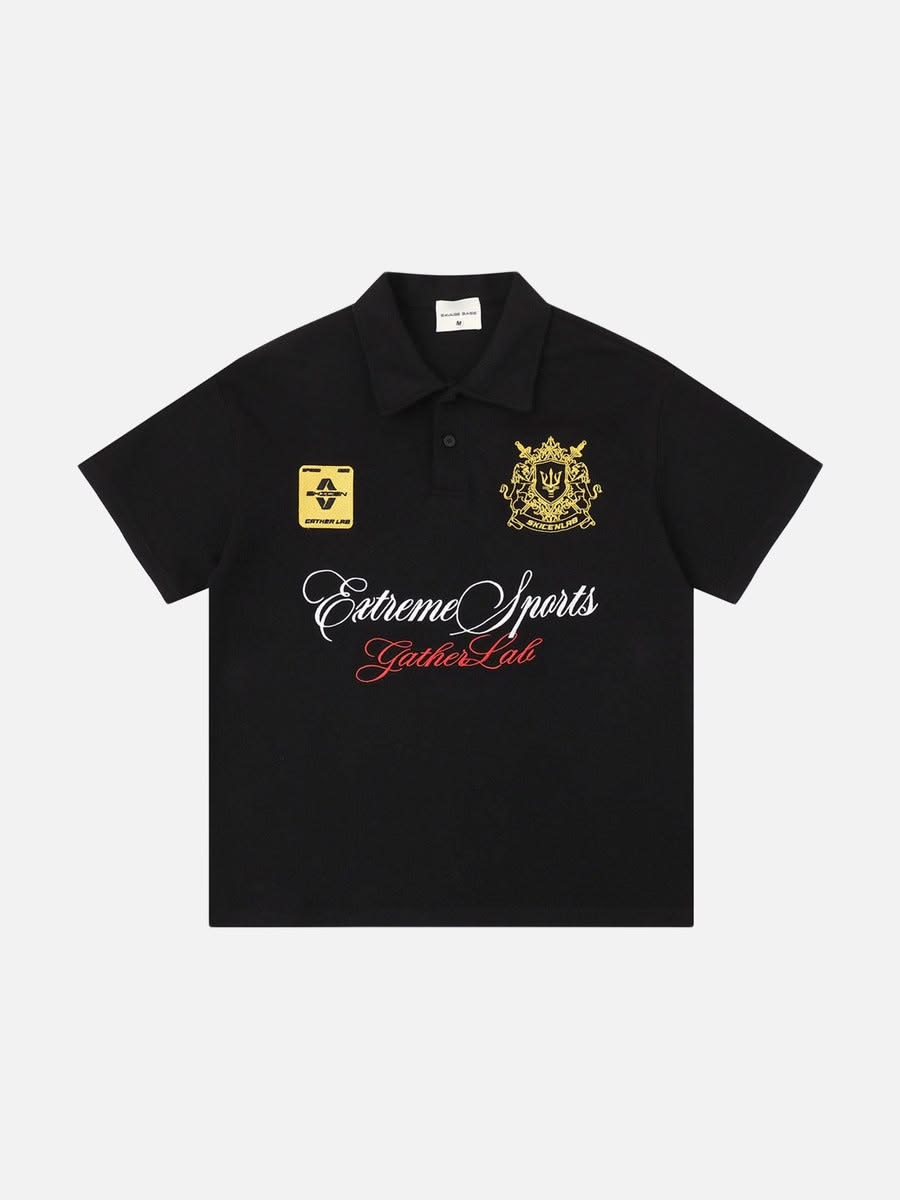 Extreme Sports Graphic Polo Shirt