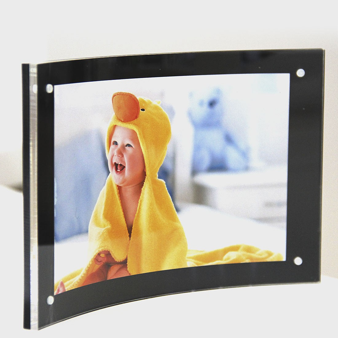 Curved Magnetic Acrylic Photo Frames - Horizontal or Landscape Display only