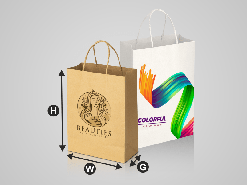 Kraft Shopping Bag (White)