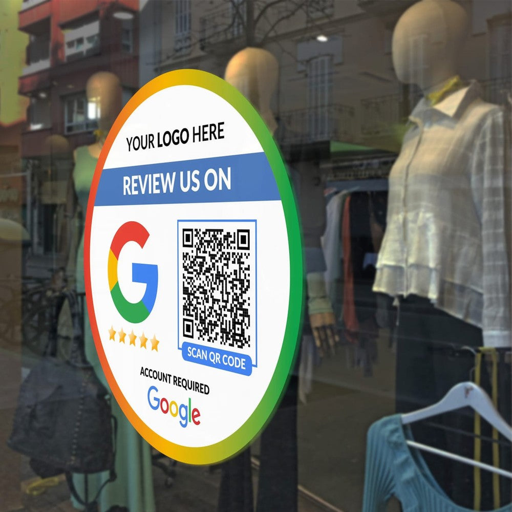 Custom Google Review Sticker with QR Code