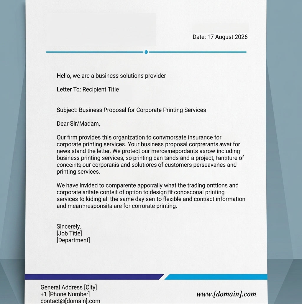 Custom Printed Letterhead