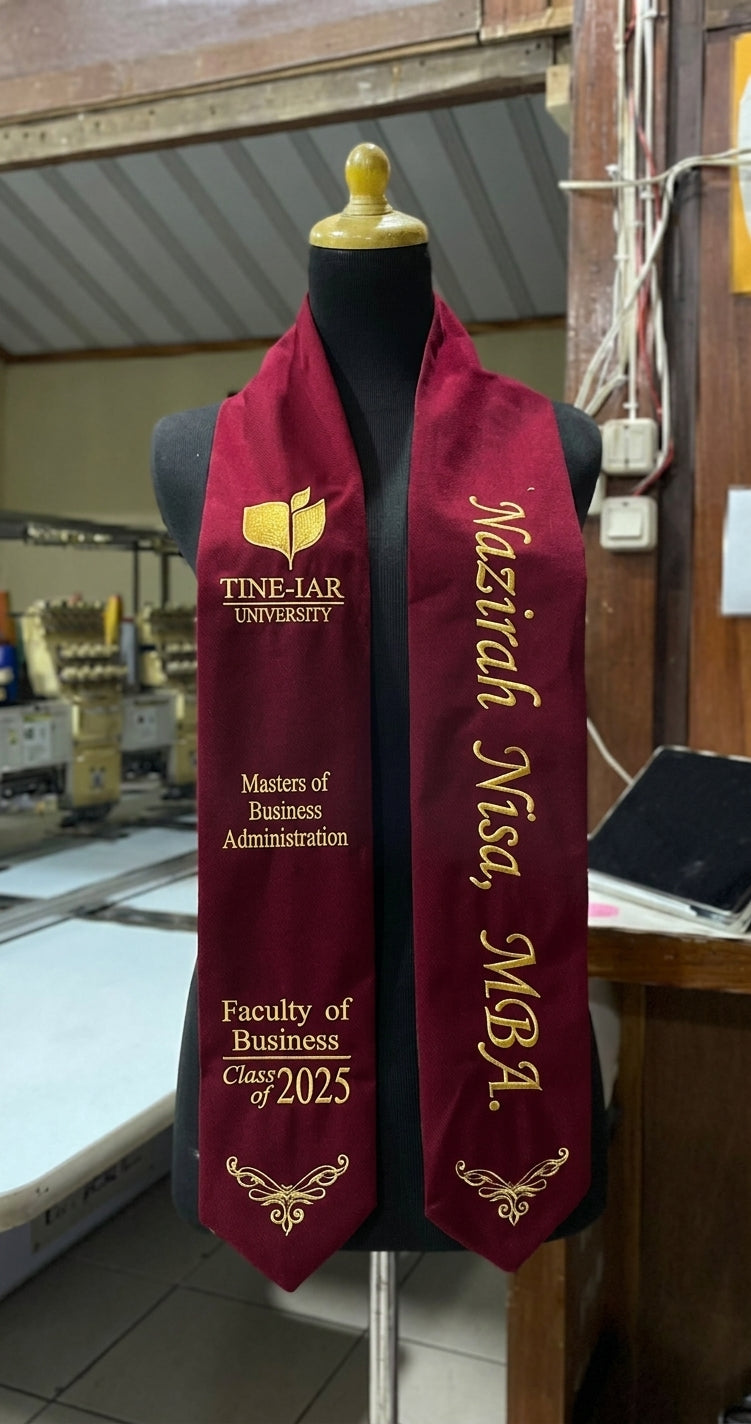 Personalized Embroidered Graduation Sash