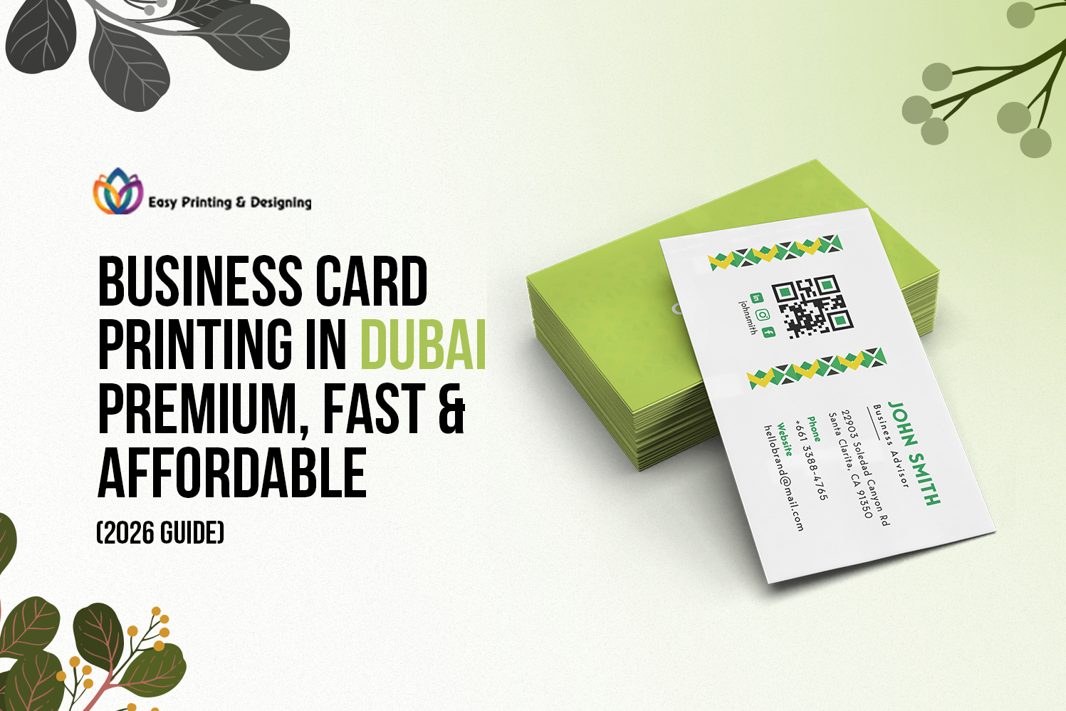 Business Card Printing in Dubai - Premium, Fast & Affordable (2026 Guide)