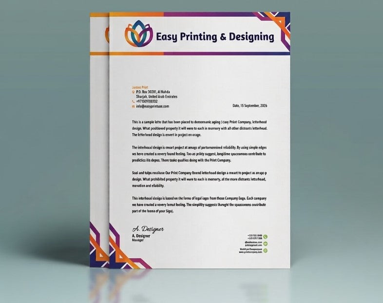 Fresh Letterhead Design Concepts to Elevate Your Business Image