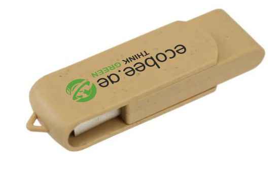 Wheat Straw Swivel USB Flash Drives, 4GB To 32GB