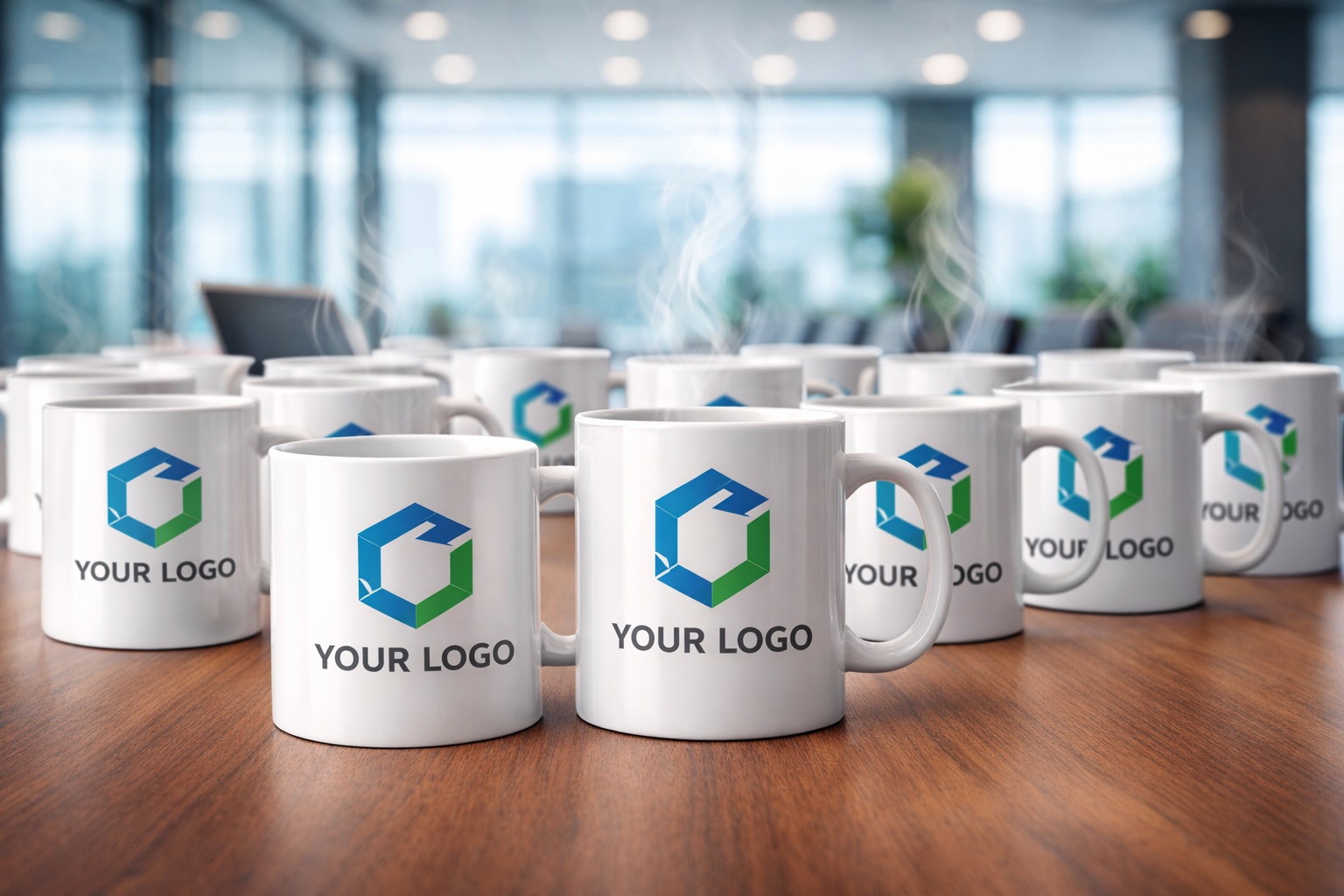 White Ceramic Mug With Printing