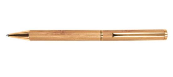 Bamboo Pen with Metal Clip - 082