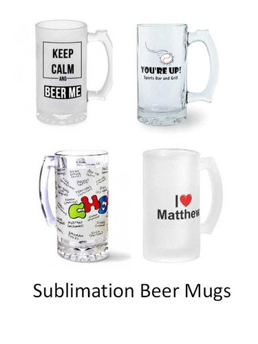 Frosted Glass Beer Mugs