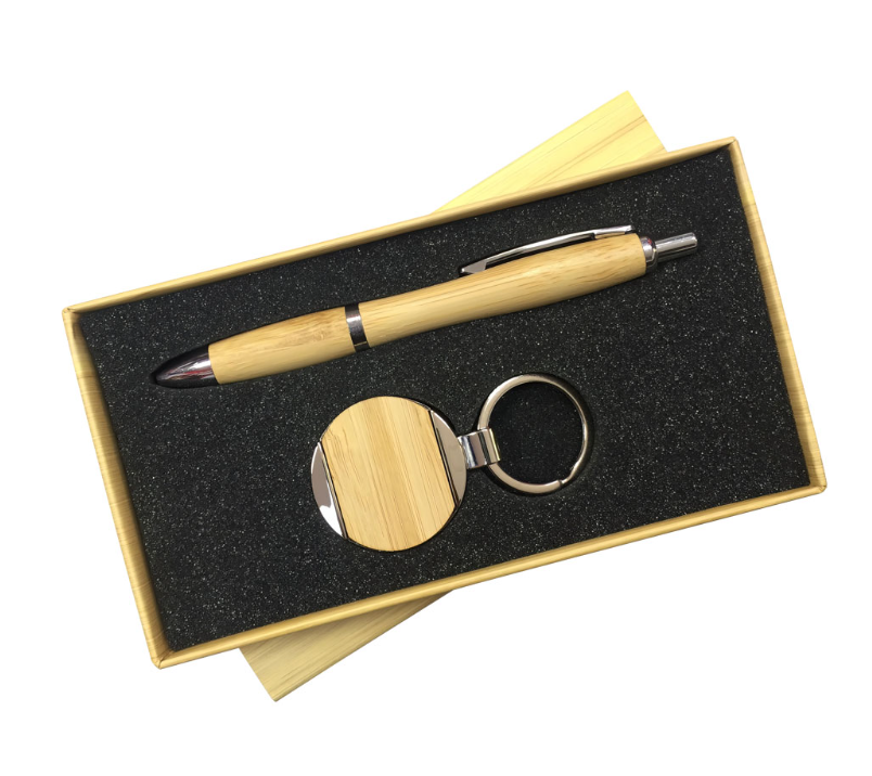 Eco Friendly Gift Set with Pen and Key Chain