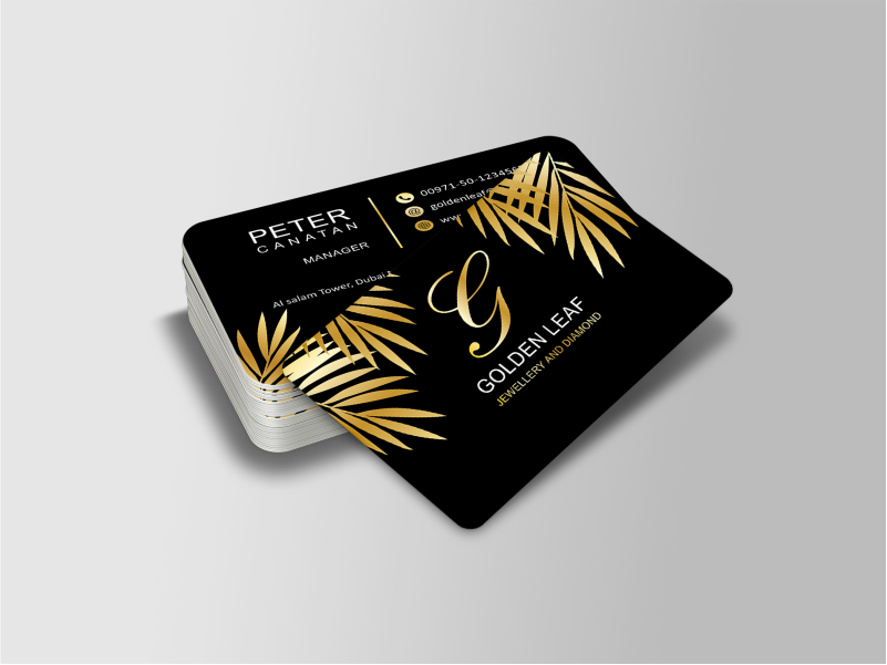 Rounded Corner Gold Foil Matt Lamination 400gsm