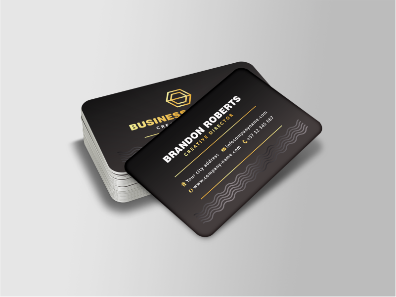 Rounded Corner Gold Foil Spot UV Matt Lamination 400gsm