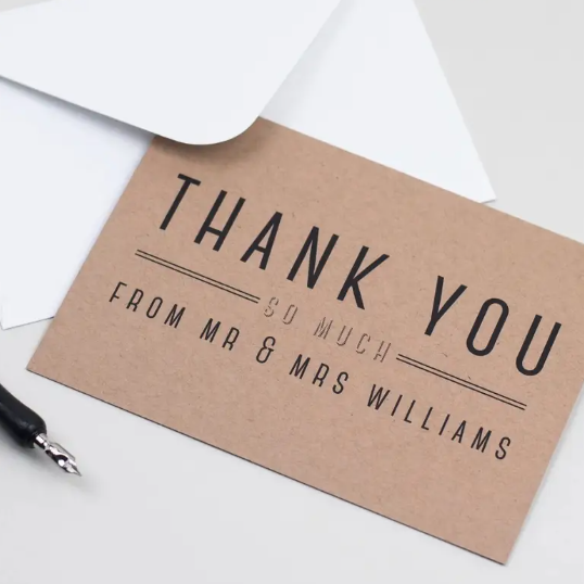 Thank you Cards 300Gsm Kraft Paper