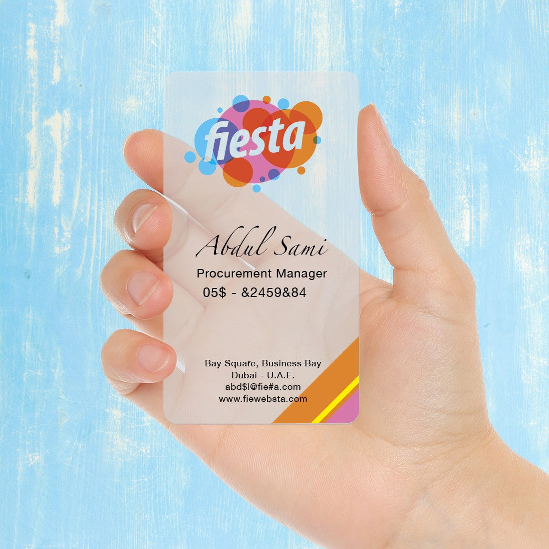 Classic Transparent Business Card (PVC) – Easy Printing & Designing
